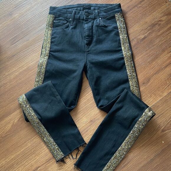 Mother Denim High Waisted Looker Ankle Fray Guilty Flash Jean Size 24 - Picture 3 of 10